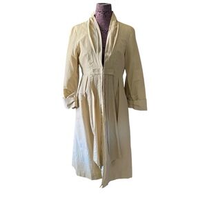 Nanette Lepore Vintage Floral Label Cream Empire Coat Jacket